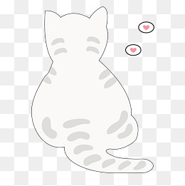 手绘可爱卡通小猫咪免抠图