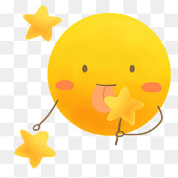 手绘卡通小太阳免抠图