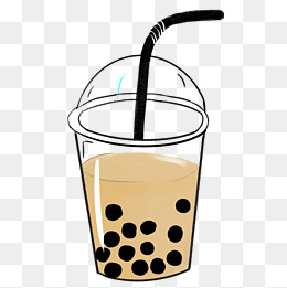 卡通珍珠奶茶插画