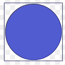 蓝色的圆形正方形免抠图