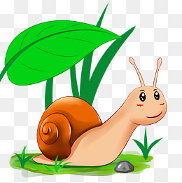 卡通缓慢爬行的蜗牛免抠图