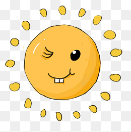 手绘卡通小太阳免抠图