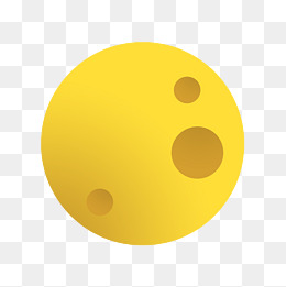 简约创意扁平圆月亮