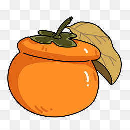水果柿子卡通插画