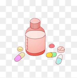 保健品的药物插画