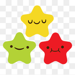黄色可爱卡通星星