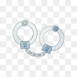 警察手铐卡通插画
