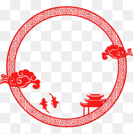 中国风古典风格扁平风格边框素材矢量图十二生肖
