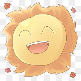 可爱儿童风格高兴大笑的卡通太阳