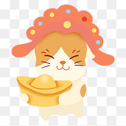 彩色可爱小猫元素