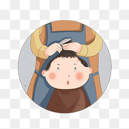 可爱小男孩龙抬头理发