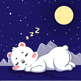 世界睡眠日卡通手绘小动物可爱风格矢量图