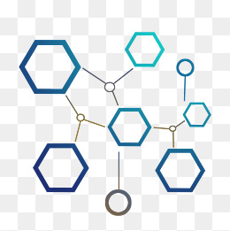 化学分子平面图素材元素