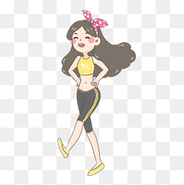 跳健身操的女孩png