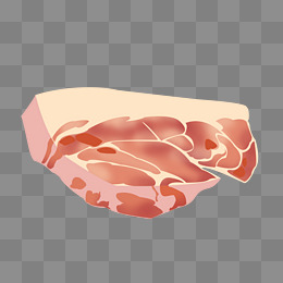 一块新鲜猪肉插画