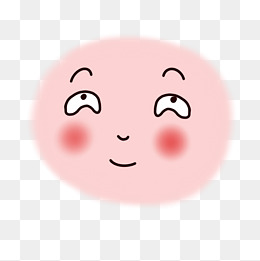 手绘卡通表情可爱的笑脸