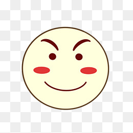 手绘卡通简约风表情可爱的笑脸