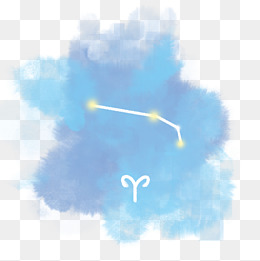 唯美水墨白羊座星座图