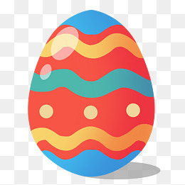 可爱彩色鸡蛋复活节