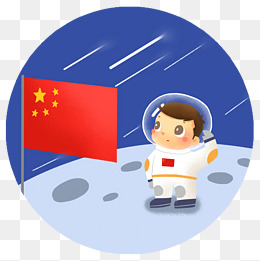 中国宇航员对国旗敬礼