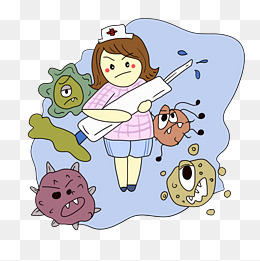 卡通流行病毒细菌