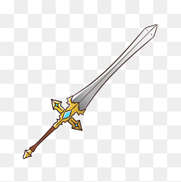 灰色卡通宝剑武器