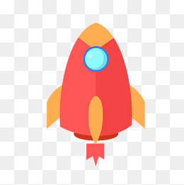 png格式红色航天火箭图案