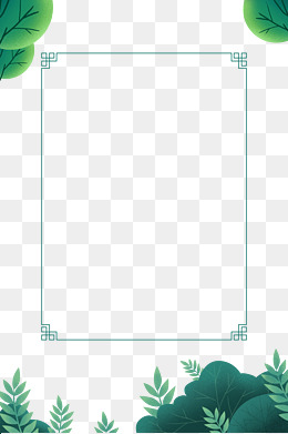 春夏植物海报边框
