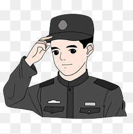 警察职业卡通插画