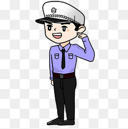 人民警察卡通插画