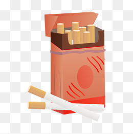 矢量免扣卡通烟盒