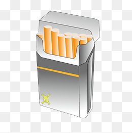矢量免扣卡通烟盒