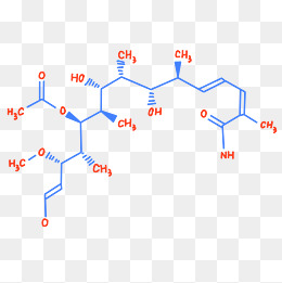 化学结构分子链插画