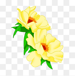 母亲节鲜花花朵卡通手绘免抠素材