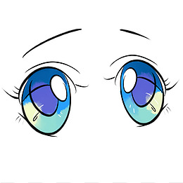 漂亮的大眼睛装饰插画