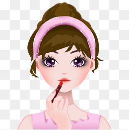 美女口红唇彩色号美妆