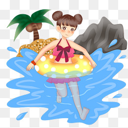 游泳的女孩