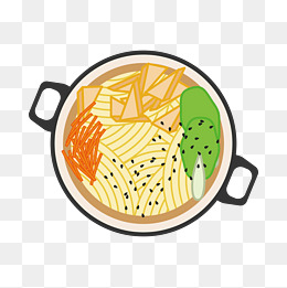美味的卡通泡面插画