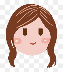 卡通笑脸女孩插画