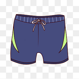 男性泳裤卡通插画