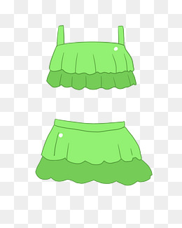绿色泳衣卡通衣服