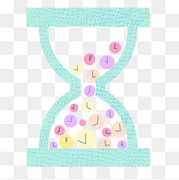 卡通蓝色沙漏插画