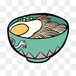 美味卡通拉面插画