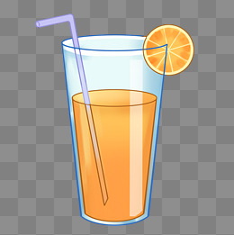 橙子果汁卡通饮料