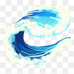 美丽浪花卡通装饰