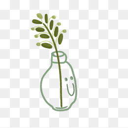 夏天绿色植物可爱卡通手绘免抠素材