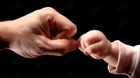 父亲和婴儿的拳头摄影1