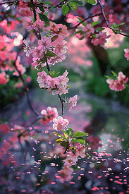夏天摄影图照片盛开樱花