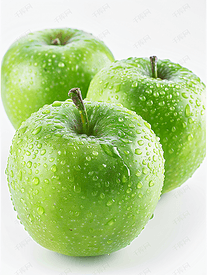 苹果绿色干烂孤立的白色背景