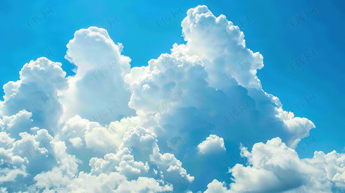 晴朗蓝天天空白云摄影照片